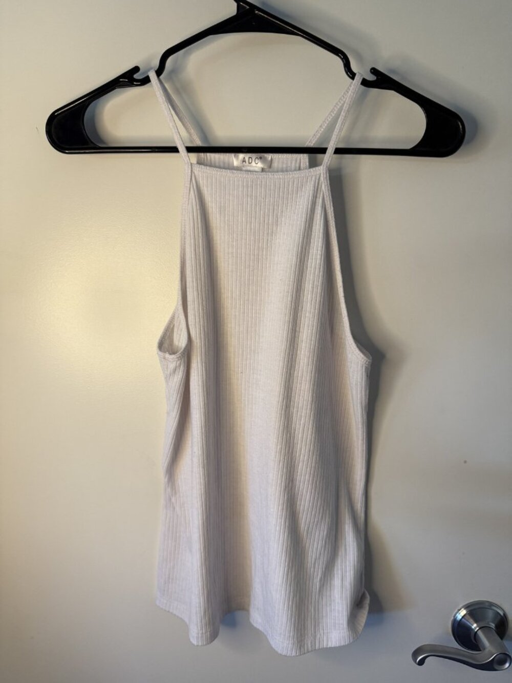 Oatmeal Ribbed Longline Sleeveless Tank